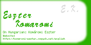 eszter komaromi business card